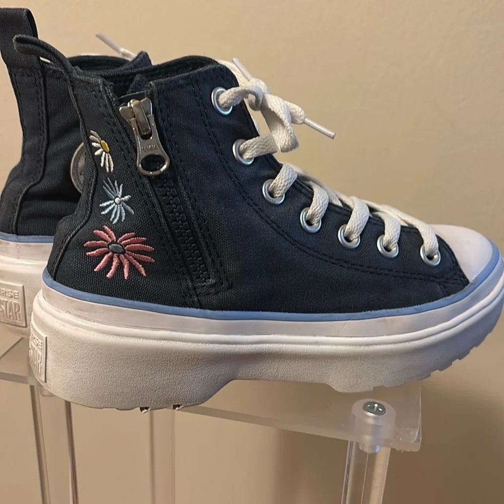 Converse All Satar Kids Navy Blue High-Top Sneakers